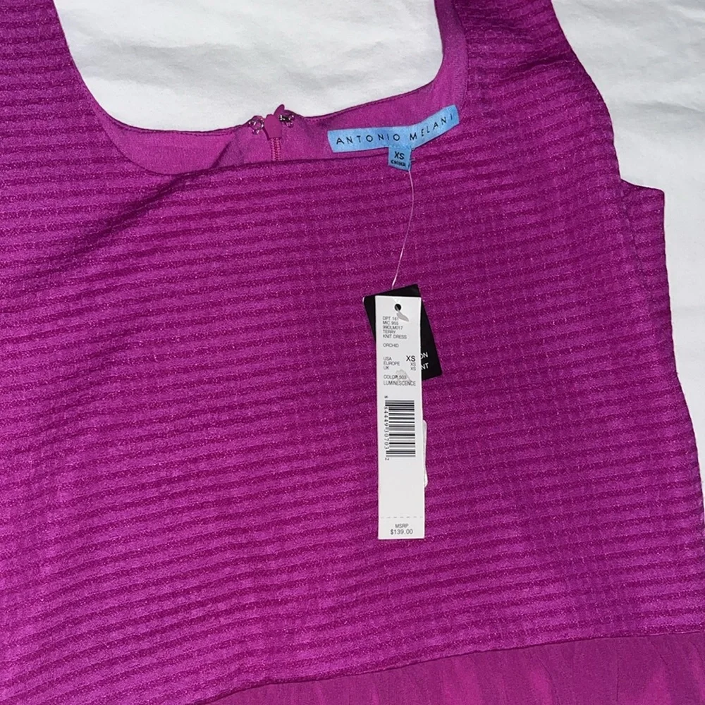 ANTONIO MELANI Fuchsia Sleeveless Maxi Dress